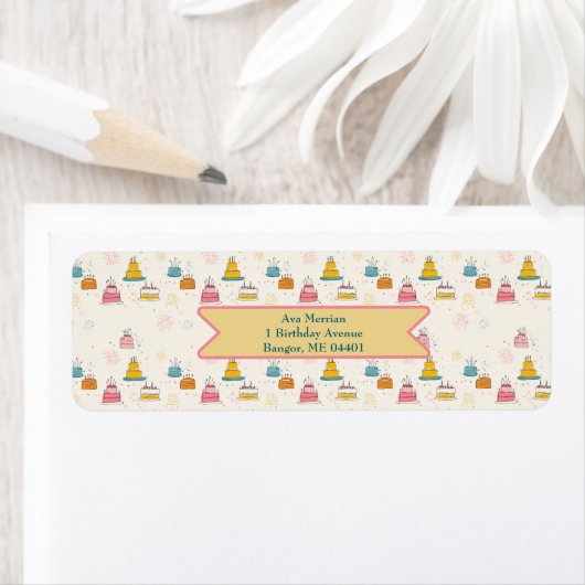 Doodle Cakes – Personalized Birthday Address (Insitu)