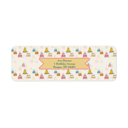 Doodle Cakes – Personalized Birthday Address (Vorne)