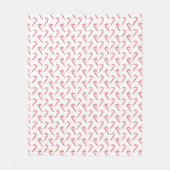 Doodle Candy Cane Pattern Tasse Fleecedecke (Vorderseite)