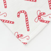 Doodle Candy Cane Pattern Tasse Fleecedecke (Ecke)