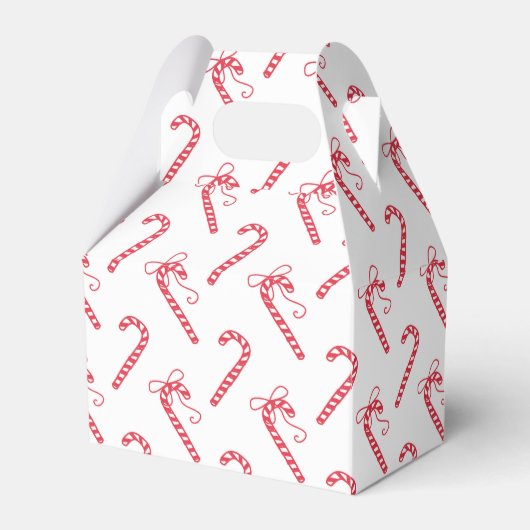 Doodle Candy Cane Pattern Tasse Geschenkschachtel (Vorderseite)