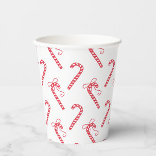 Doodle Candy Cane Pattern Tasse Pappbecher