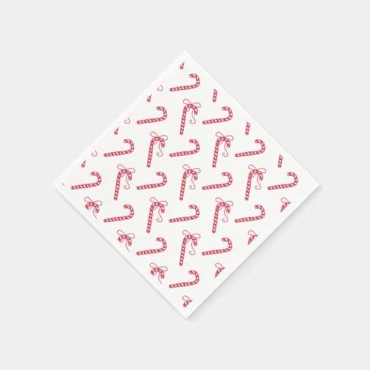 Doodle Candy Cane Pattern Tasse Serviette (Ecke)