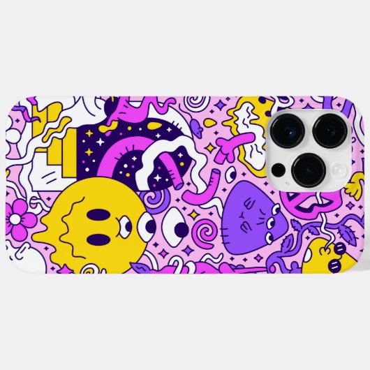 Doodle Cartoon Case-Mate iPhone Hülle (Rückseite (Horizontal))