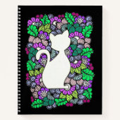 Doodle Cat 8.5" x 11" Spiral Notebook Notizbuch (Vorderseite)