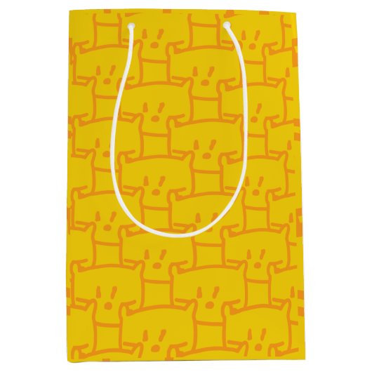 Doodle Cat Mittlere Geschenktüte (Vorderseite)