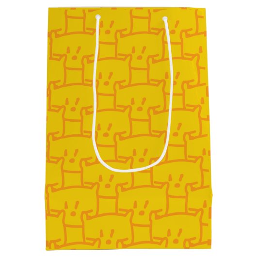 Doodle Cat Mittlere Geschenktüte (Rückseite)