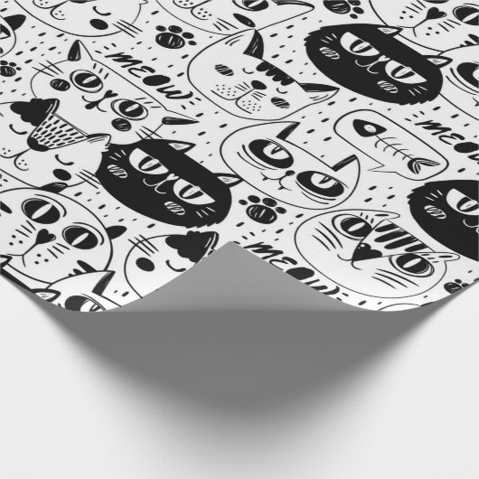 Doodle Cats Geschenkpapier (Ecke)