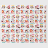 Doodle Cats Wrapping Paper Geschenkpapier (Flach)