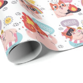 Doodle Cats Wrapping Paper Geschenkpapier (Rolleneckpunkt)