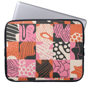 Doodle Cells: Geometrisches Musterdesign. Laptopschutzhülle