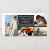 Doodle Chalkboard Hochzeit Foto Danke Karte (Vorne/Hinten)