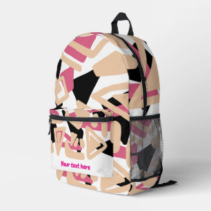 Doodle chaotisch formt abstrakte Kunst Bedruckter Rucksack