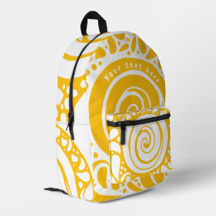 Doodle chaotische abstrakte Kunst wirbeln Bedruckter Rucksack