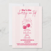 Doodle Cherry auf der Babydusche Einladung (Vorderseite)