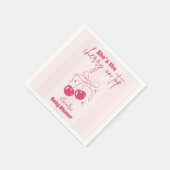 Doodle Cherry auf der Babydusche Serviette (Ecke)