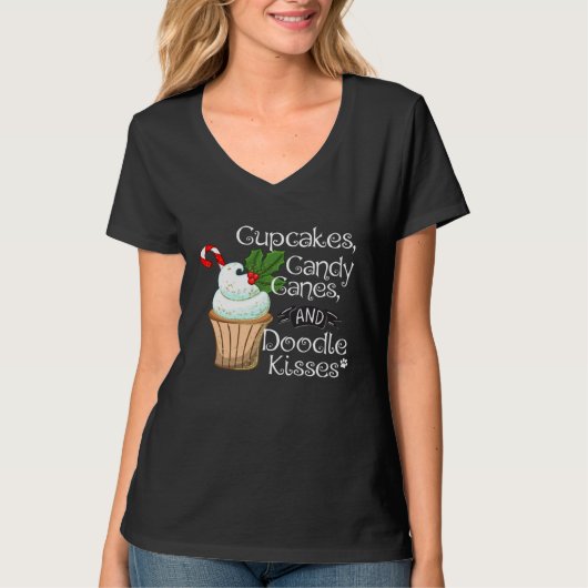 Doodle Christmas Aussiedoodle Bordoodle Sheepadoo T-Shirt (Vorderseite)