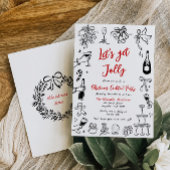 Doodle Christmas Cocktail Party Einladung Quirky