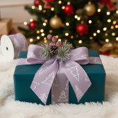 Doodle Christmas Fir-tree Spruce Gift Wrapping Ripsband