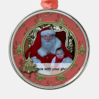 Doodle Christmas Tree Foto Ornament Aus Metall