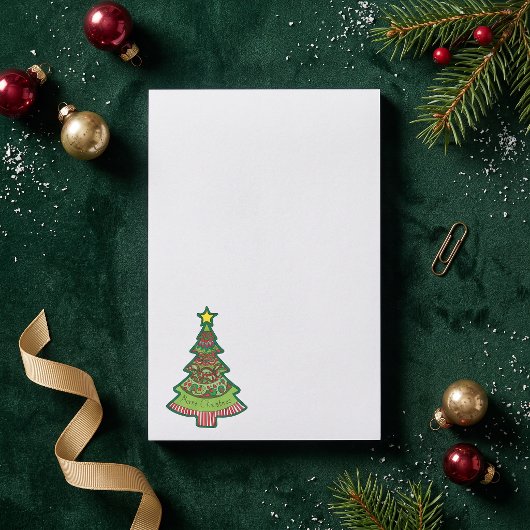 Doodle Christmas Tree Post-it Klebezettel