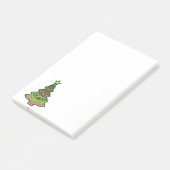 Doodle Christmas Tree Post-it Klebezettel (angewinkelt)