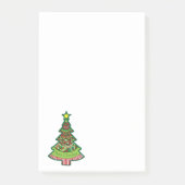Doodle Christmas Tree Post-it Klebezettel (Vorderseite)