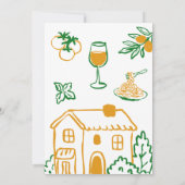 Doodle Ciao Baby Pasta & Pizza Italian Baby Shower Einladung (Rückseite)