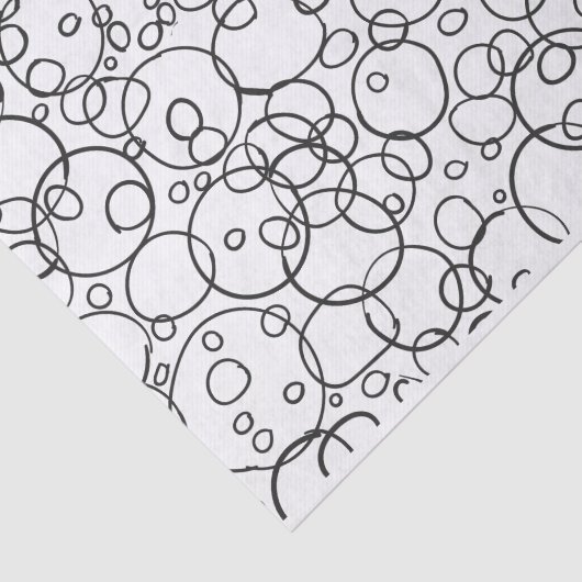 Doodle Circle Scribble Muster Seidenpapier (Ausschnitt)