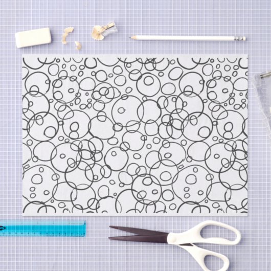 Doodle Circle Scribble Muster Seidenpapier (Handwerk)