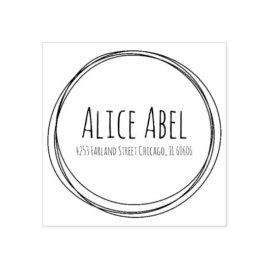 Doodle Circles Rubber-Briefmarke Gummistempel (Prägung)