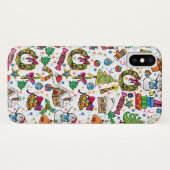 Doodle Clip Art Weihnachtsgeschenk Case-Mate iPhone Hülle (Rückseite (Horizontal))