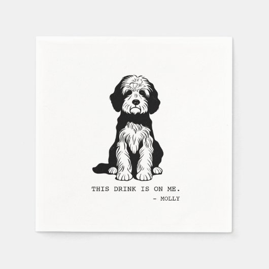 Doodle Cocktail Napkin Serviette (Vorderseite)