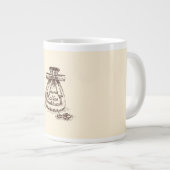 Doodle Coffee Beans Artistic Coffee Mug Jumbo-Tasse (Vorderseite Rechts)