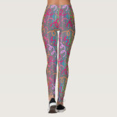 Doodle Color Beads Grau BG Leggings (Rückseite)