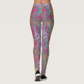 Doodle Color Beads Grau BG Leggings (Rückseite)