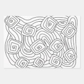 Doodle Coloring Geschenkpapier Set (Vorderseite 2)