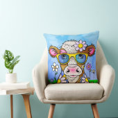 Doodle Cow Portrait Kissen (Stuhl )