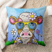 Doodle Cow Portrait Kissen (Decke)