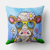 Doodle Cow Portrait Kissen (Rückseite)