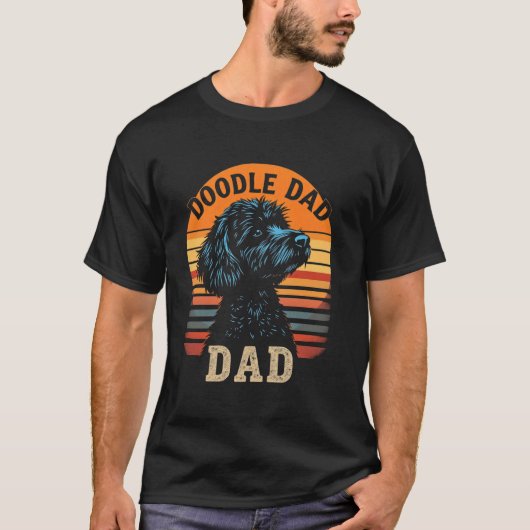 Doodle DAD Retro Doodle Hund T-Shirt (Vorderseite)