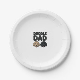 Doodle Dad Vintage Dog Dad T-Shirt Design_1 Pappteller