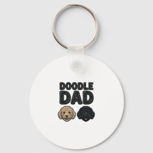 Doodle Dad Vintage Dog Dad T-Shirt Design_1 Schlüsselanhänger