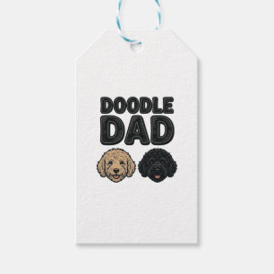 Doodle Dad Vintage Hund Papa T-Shirt Design_1 Geschenkanhänger