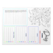 Doodle Daily To Do List Notepad Notizblock (Vorderseite)