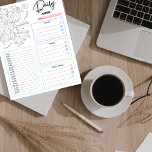 Doodle Daily To Do List Notepad Notizblock<br><div class="desc">Benutzen Sie dieses zerreißende Notizblock,  um alle Dinge,  die Sie erledigen müssen,  herunterzuschrauben. Eine doodle Tagesliste mit einfachen Farben,  die Ihnen bei der täglichen Arbeit helfen.</div>