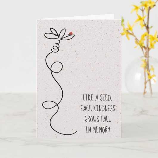 Doodle Daisy mit Ladybug Karte (Gelbe Blume)