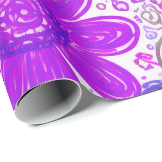 Doodle Daisy Pattern Geschenkpapier (Rolleneckpunkt)