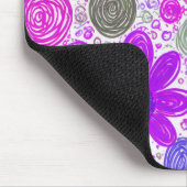 Doodle Daisy Pattern Mousepad (Ecke)