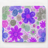Doodle Daisy Pattern Mousepad (Vorne)